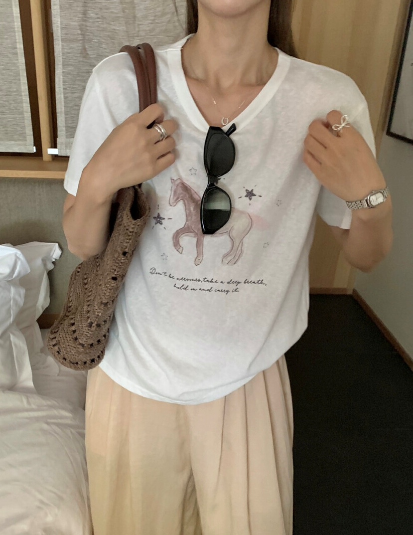 OLA東大門實拍韓國女士新品推薦26夏季職業人氣26春夏T恤mellor/OLAT恤
