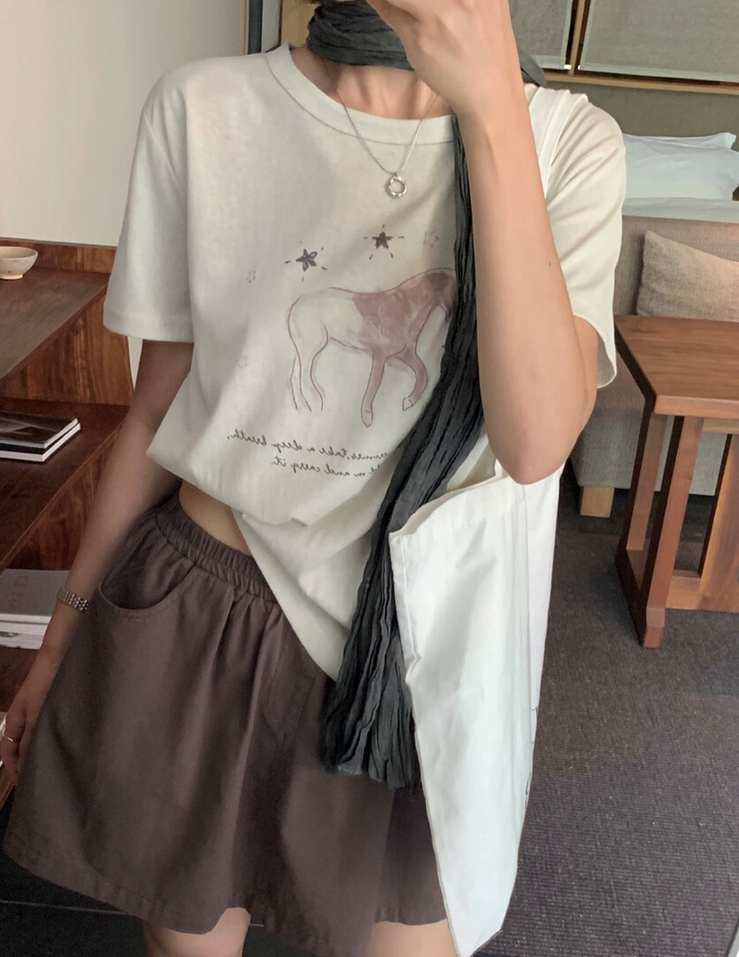 OLA東大門實拍韓國女士新品推薦26夏季職業人氣26春夏T恤mellor/OLAT恤