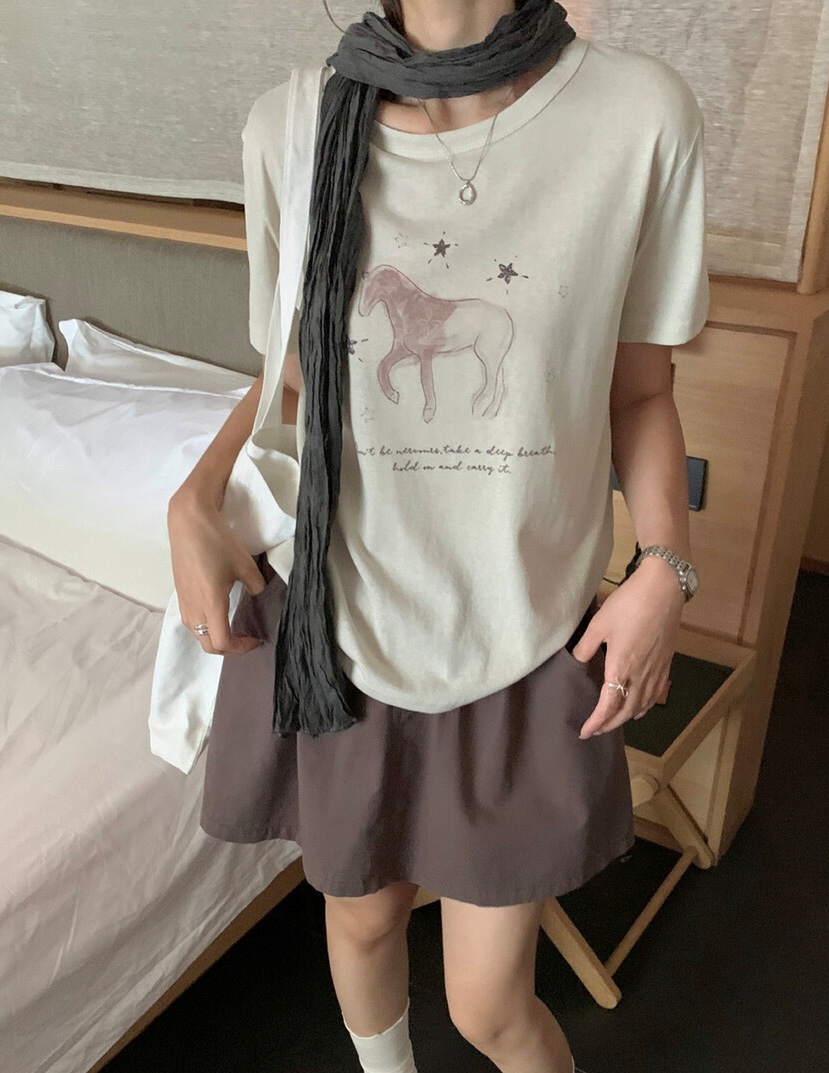 OLA東大門實拍韓國女士新品推薦26夏季職業人氣26春夏T恤mellor/OLAT恤