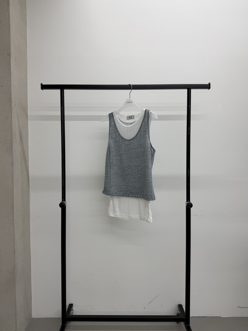 MINIMUZE韓國直郵女裝新品26夏季人氣休閑職業吊帶背心透視MINIMUZE吊帶/背心圖色2
