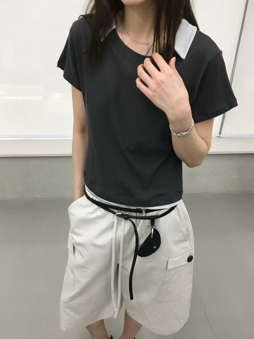 MINIMUZE韓國代購女士新品休閑職業26夏季熱賣時尚人氣T恤MINIMUZET恤