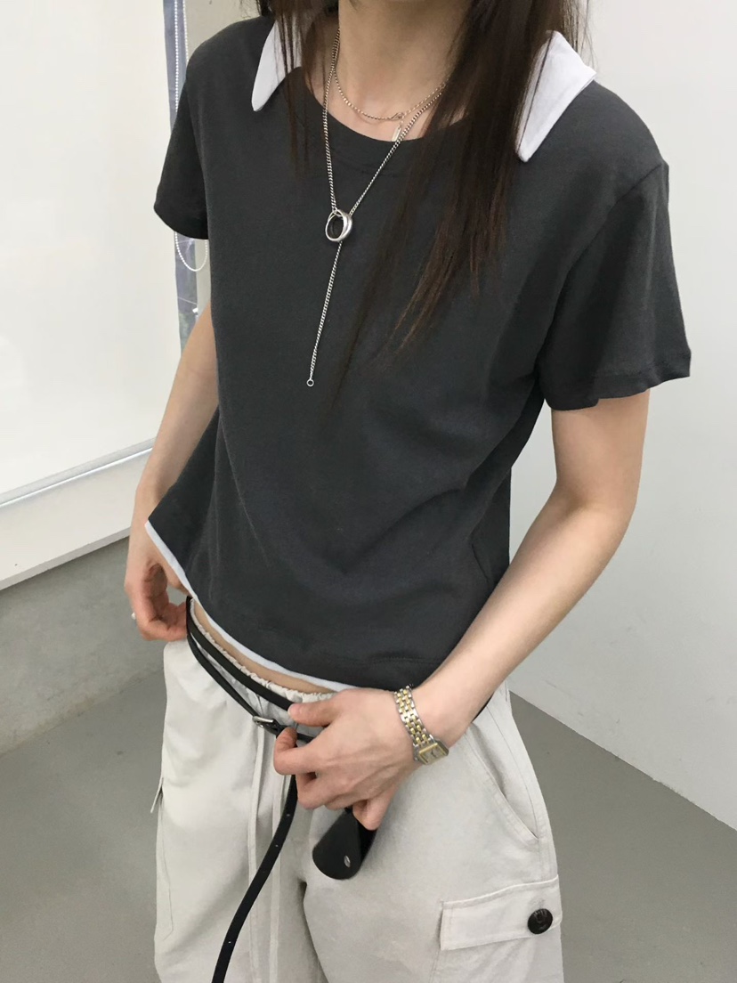 MINIMUZE韓國代購女士新品休閑職業26夏季熱賣時尚人氣T恤MINIMUZET恤