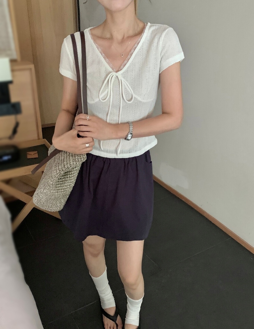 OLA韓國代購女裝新款休閑推薦26春夏熱賣人氣時尚職業T恤mellor/OLAT恤