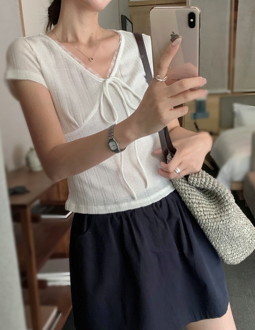 OLA韓國代購女裝新款休閑推薦26春夏熱賣人氣時尚職業T恤mellor/OLAT恤