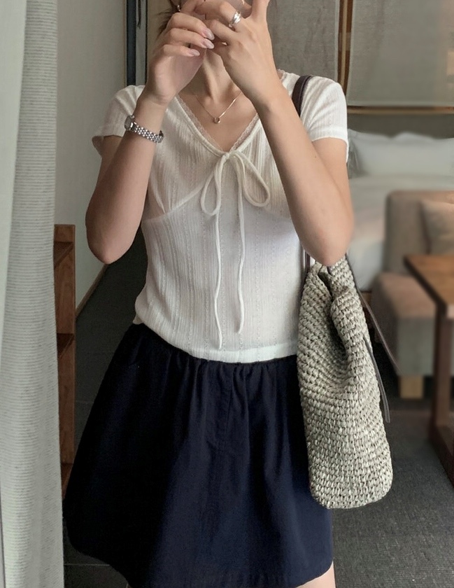 OLA韓國代購女裝新款休閑推薦26春夏熱賣人氣時尚職業T恤mellor/OLAT恤