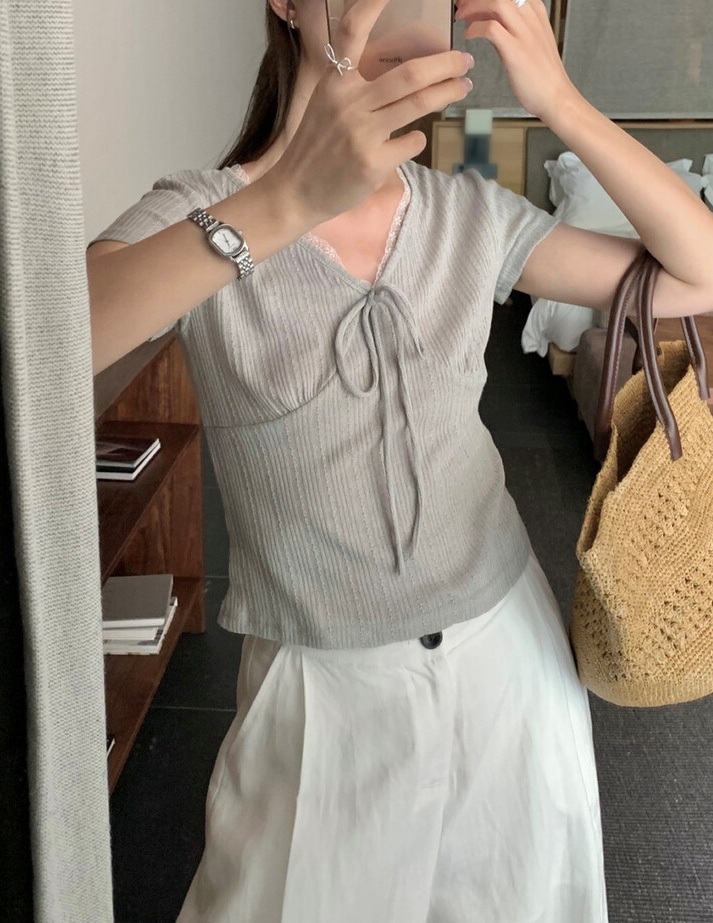 OLA韓國代購女裝新款休閑推薦26春夏熱賣人氣時尚職業T恤mellor/OLAT恤