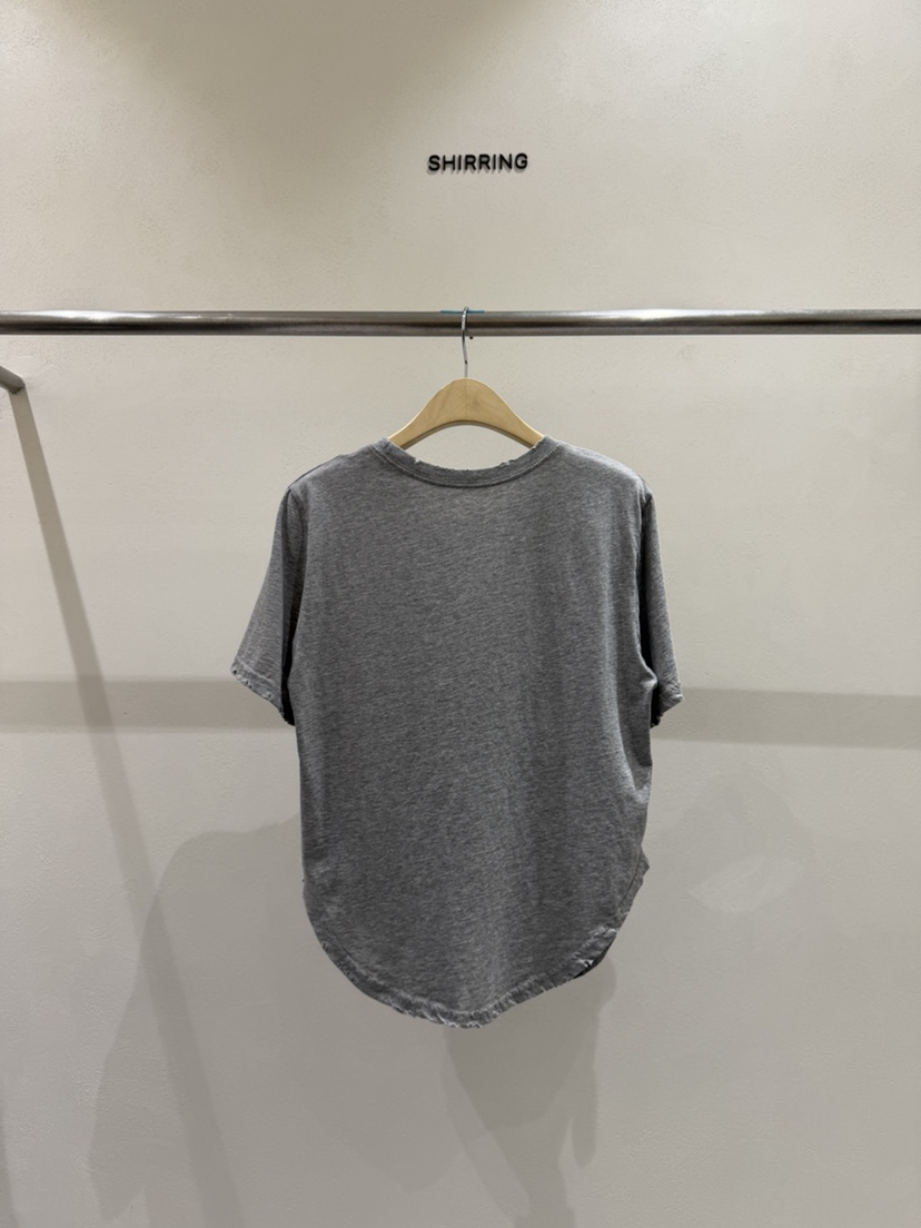 SHIRRING韓國東大門直郵女士新品26夏季職業推薦時尚T恤復古SHIRRINGT恤