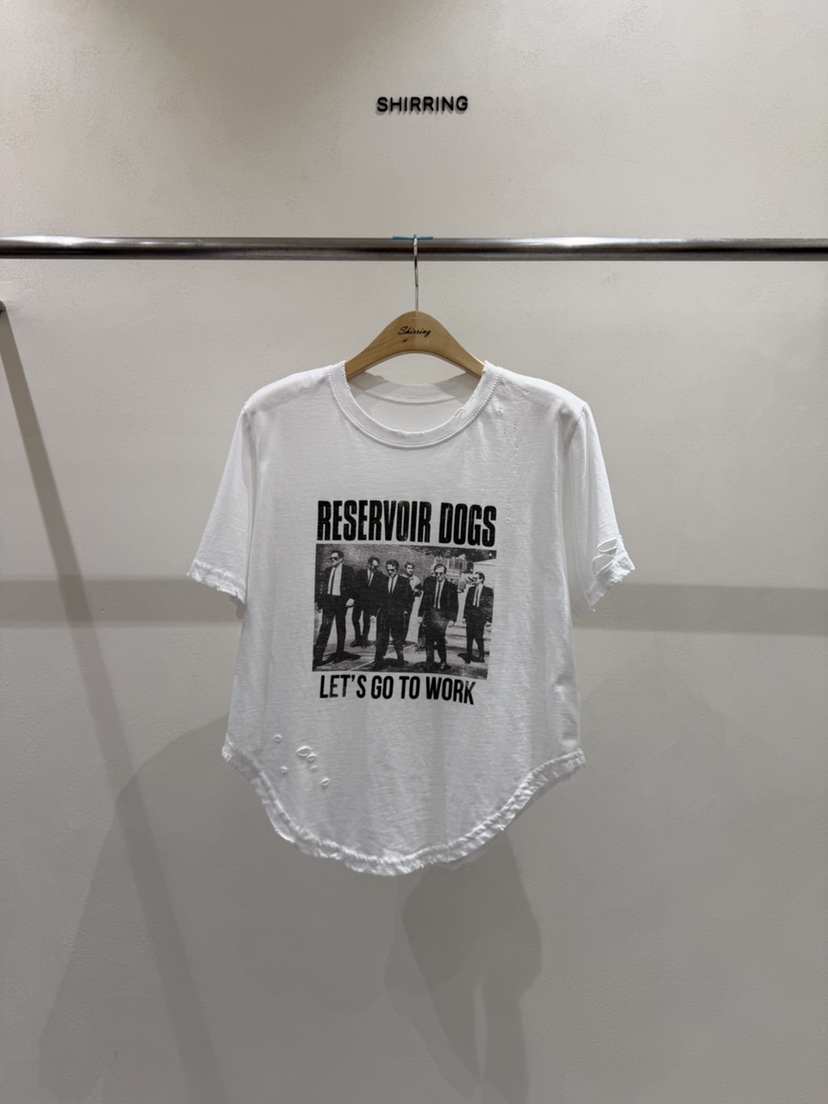 SHIRRING韓國東大門直郵女士新品26夏季職業推薦時尚T恤復古SHIRRINGT恤圖色2