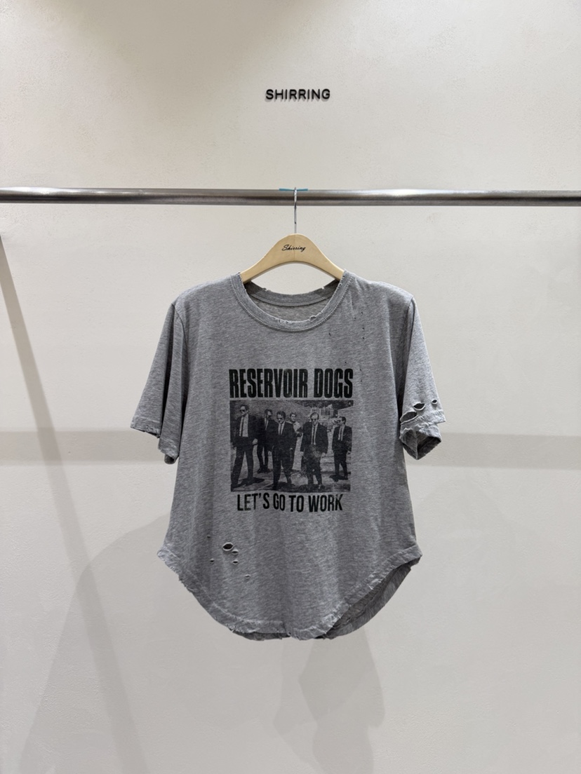 SHIRRING韓國東大門直郵女士新品26夏季職業推薦時尚T恤復古SHIRRINGT恤圖色3