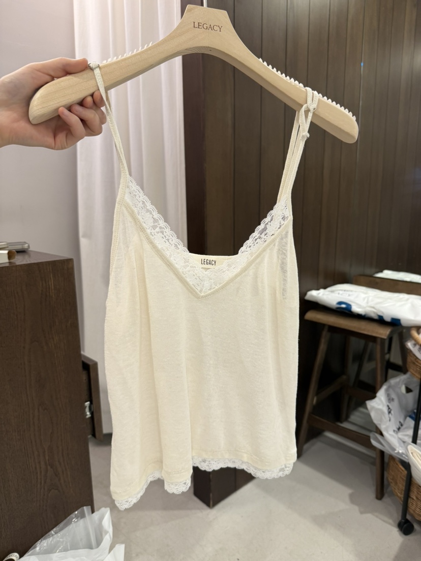 LEGACY東大門實拍韓國女裝新品職業吊帶背心蕾絲亞麻無袖LEGACY吊帶/背心圖色3