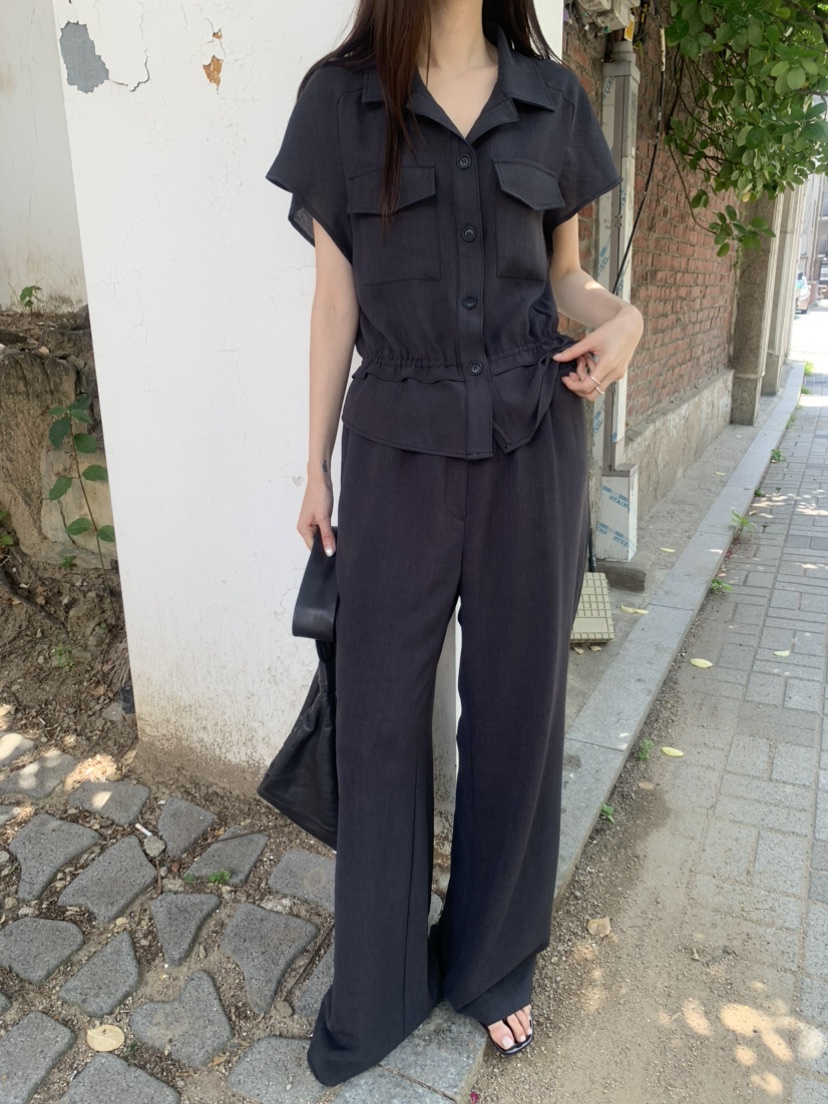 LE AVE韓國直郵女士新款26春夏休閑26夏季時尚襯衫蕾絲衫LE AVE襯衫/蕾絲衫