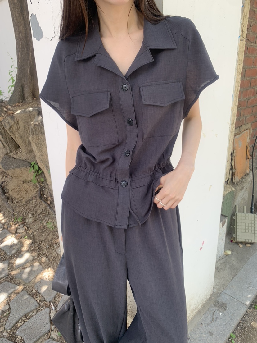 LE AVE韓國直郵女士新款26春夏休閑26夏季時尚襯衫蕾絲衫LE AVE襯衫/蕾絲衫