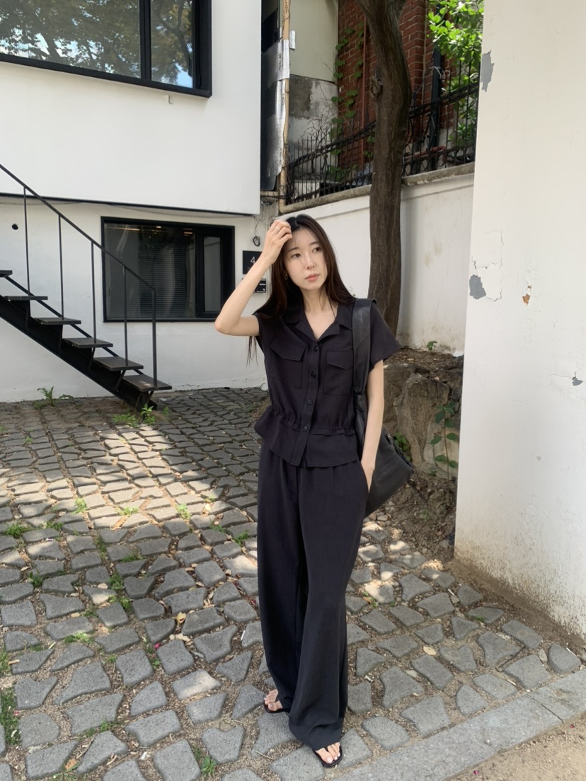 LE AVE韓國直郵女士新款26春夏休閑26夏季時尚襯衫蕾絲衫LE AVE襯衫/蕾絲衫