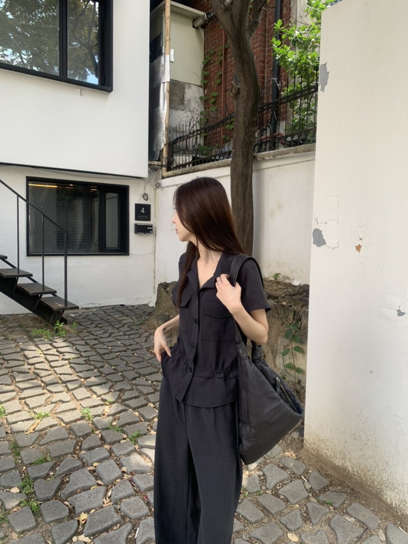 LE AVE韓國直郵女士新款26春夏休閑26夏季時尚襯衫蕾絲衫LE AVE襯衫/蕾絲衫