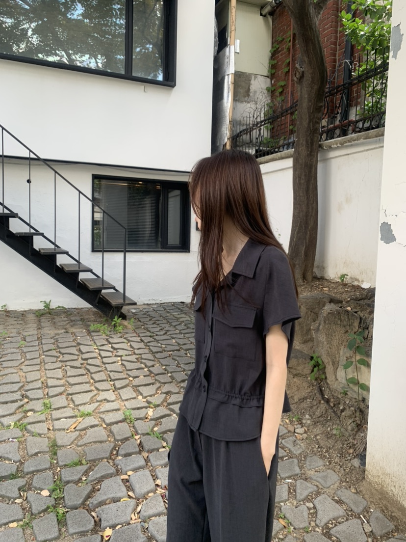 LE AVE韓國直郵女士新款26春夏休閑26夏季時尚襯衫蕾絲衫LE AVE襯衫/蕾絲衫