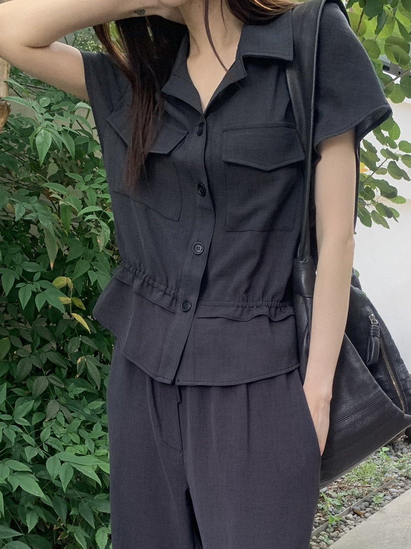 LE AVE韓國直郵女士新款26春夏休閑26夏季時尚襯衫蕾絲衫LE AVE襯衫/蕾絲衫