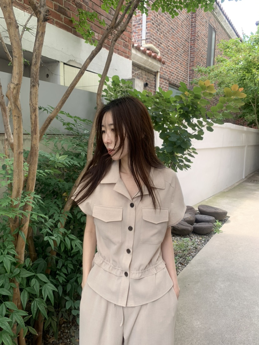 LE AVE韓國直郵女士新款26春夏休閑26夏季時尚襯衫蕾絲衫LE AVE襯衫/蕾絲衫