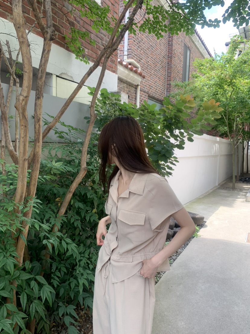 LE AVE韓國直郵女士新款26春夏休閑26夏季時尚襯衫蕾絲衫LE AVE襯衫/蕾絲衫