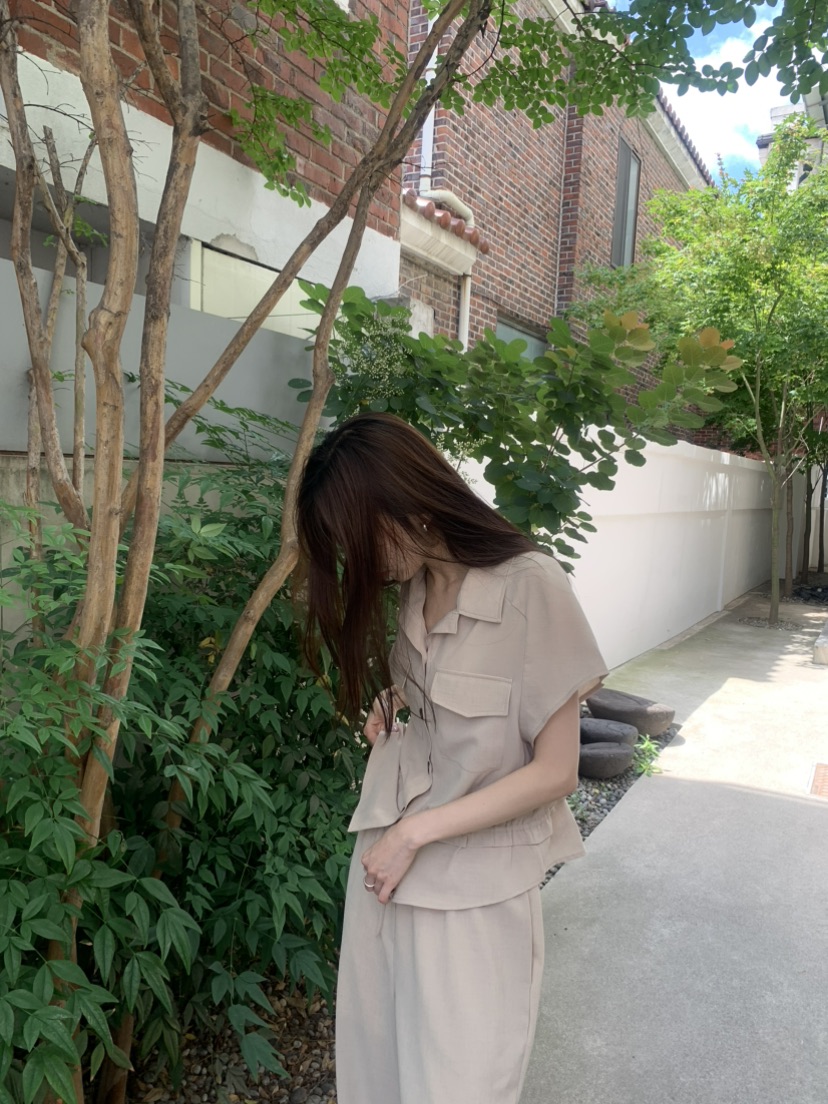 LE AVE韓國直郵女士新款26春夏休閑26夏季時尚襯衫蕾絲衫LE AVE襯衫/蕾絲衫