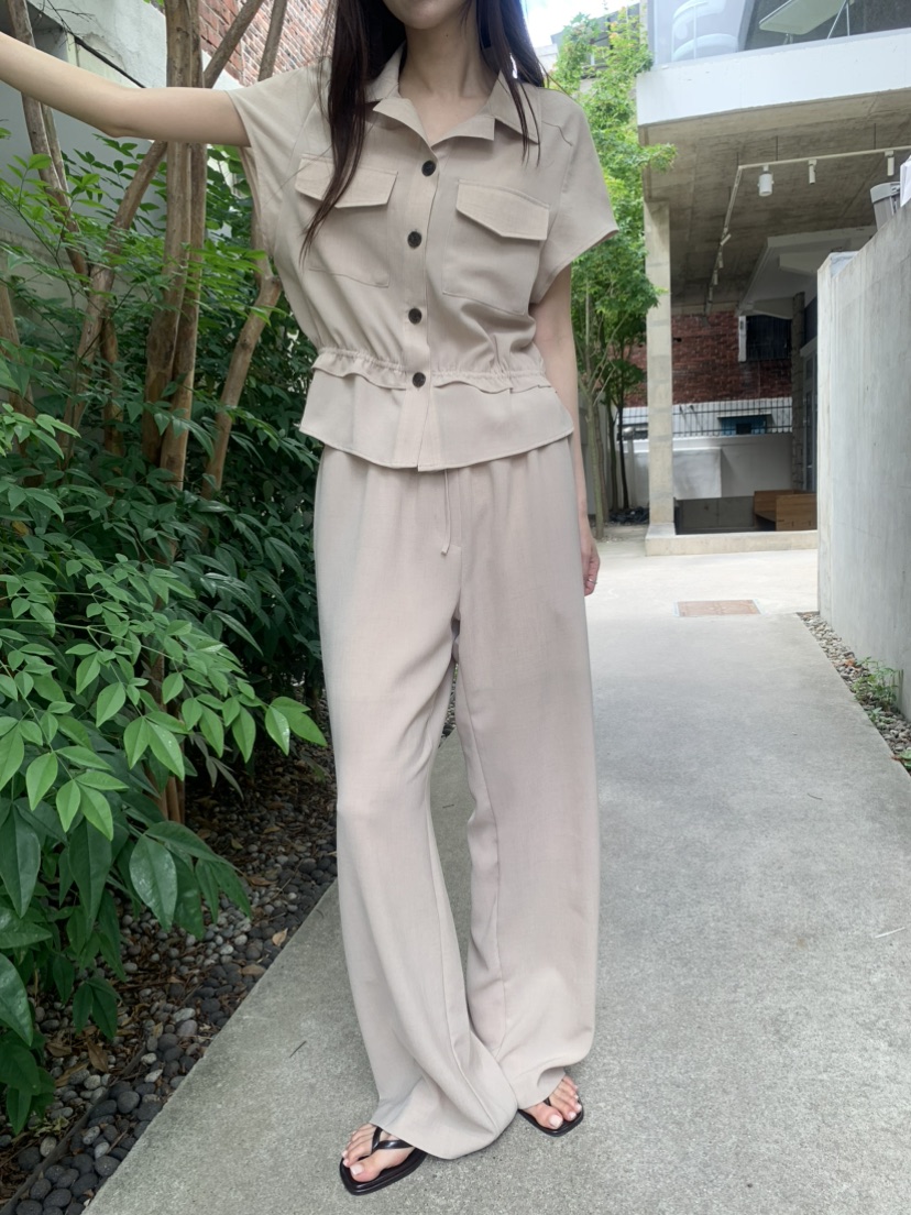 LE AVE韓國直郵女士新款26春夏休閑26夏季時尚襯衫蕾絲衫LE AVE襯衫/蕾絲衫