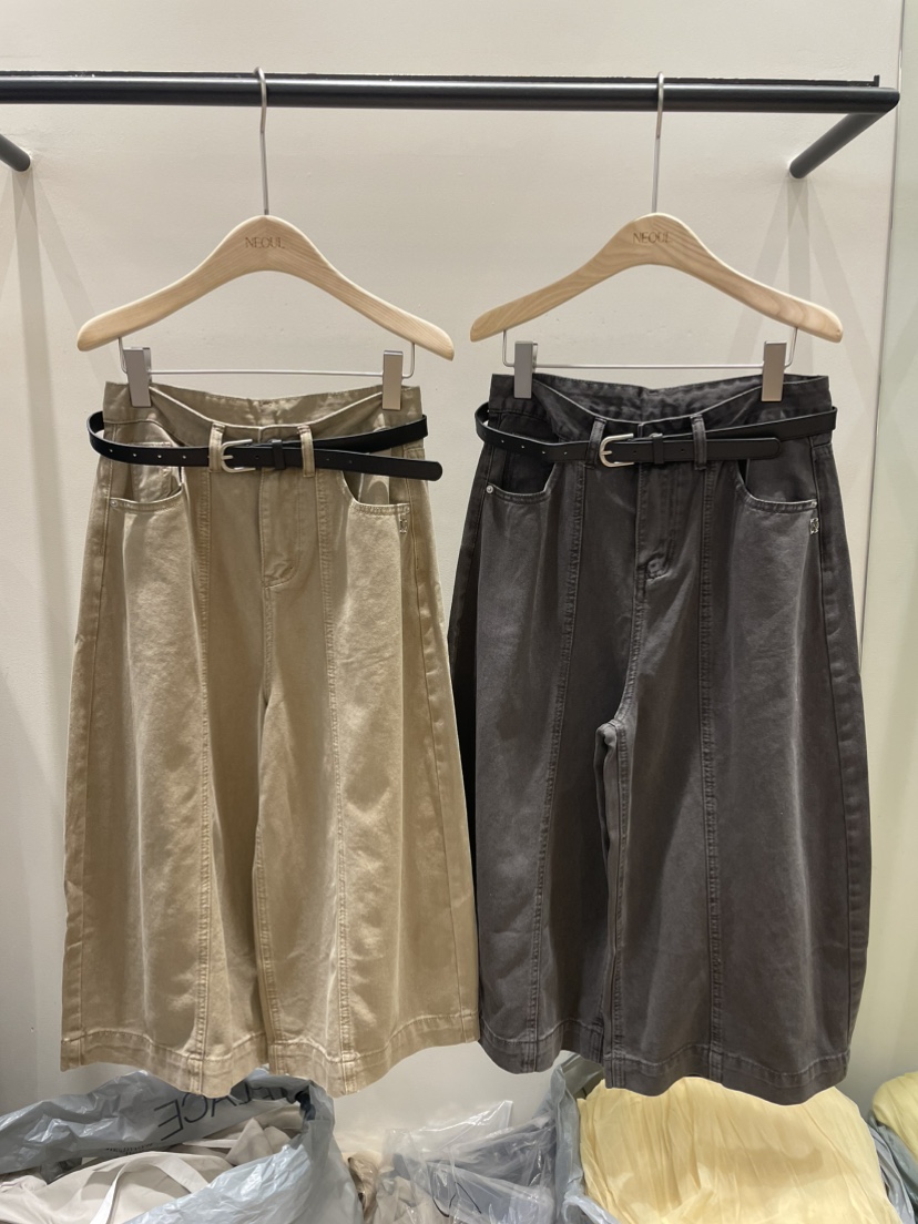 NEOUL韓國東大門直郵女裝新品26夏季熱賣休閑短褲不含腰帶NEOUL/ahin雙領標簽短褲