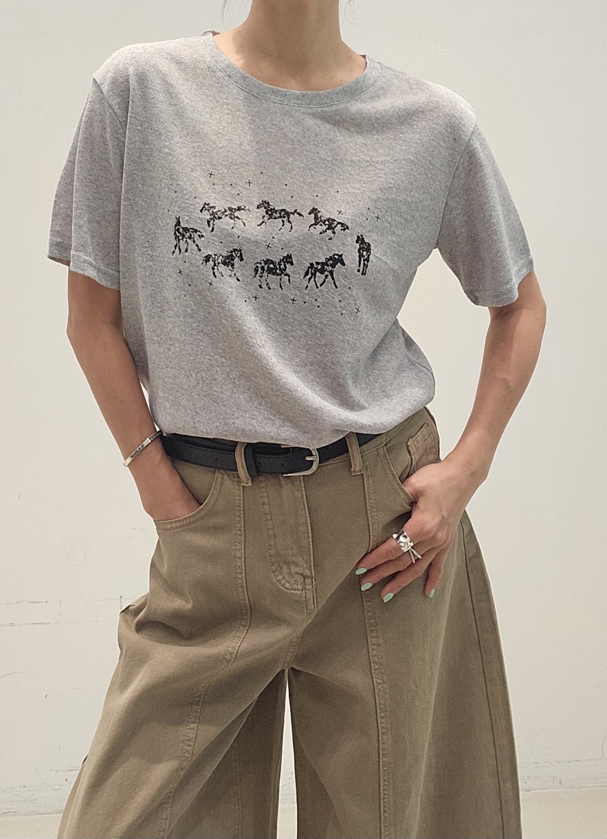 NEOUL韓國東大門代購女士新品熱賣推薦人氣休閑時尚職業T恤NEOUL/ahin雙領標簽T恤