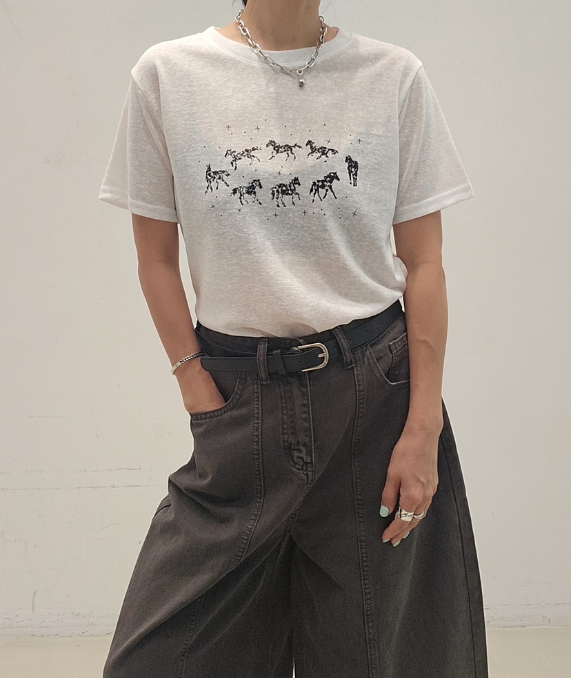 NEOUL韓國東大門代購女士新品熱賣推薦人氣休閑時尚職業T恤NEOUL/ahin雙領標簽T恤