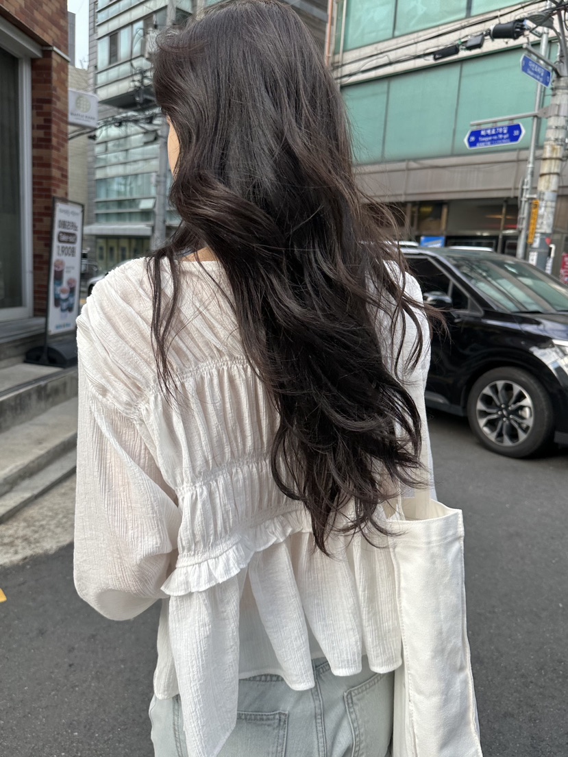 ERUME韓國直郵女士新款人氣推薦職業26春夏26夏季襯衫蕾絲衫ERUME襯衫/蕾絲衫
