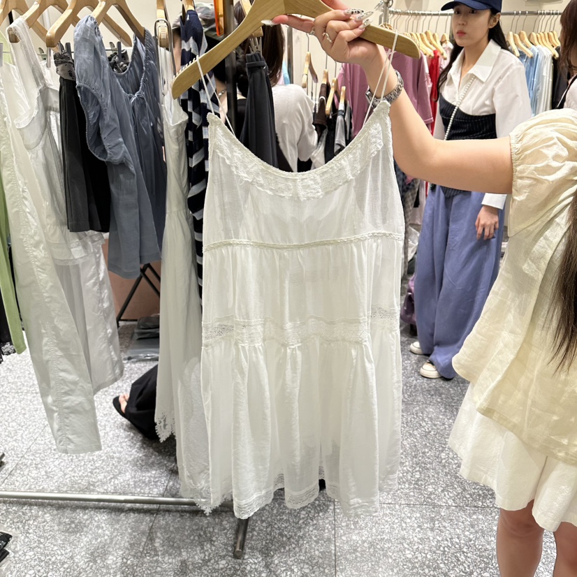 SOF韓國東大門代購女裝新款26夏季推薦職業連衣裙蕾絲長款SOF連衣裙圖色1