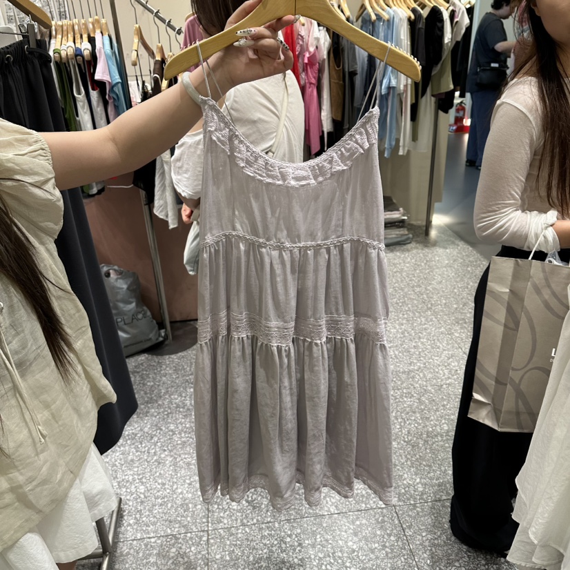 SOF韓國東大門代購女裝新款26夏季推薦職業連衣裙蕾絲長款SOF連衣裙圖色2