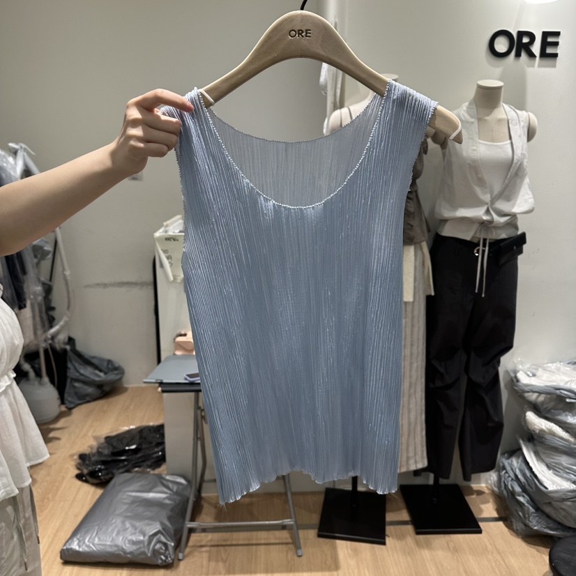 ORE-P韓國東大門直郵女士新品推薦熱賣休閑吊帶背心褶裥ORE吊帶/背心圖色3
