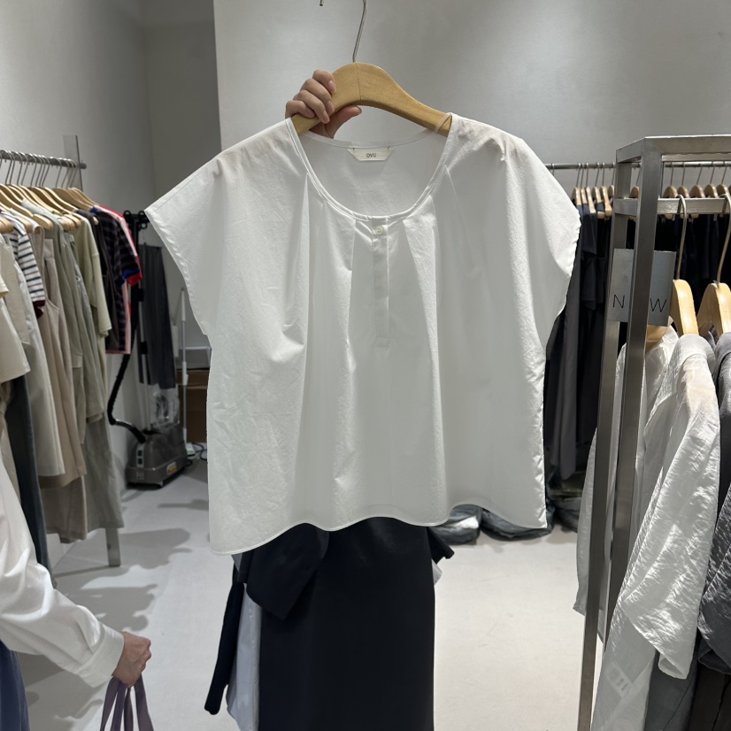 OVU韓國直郵女士新品26夏季26春夏推薦職業休閑襯衫蕾絲衫OVU襯衫/蕾絲衫圖色1