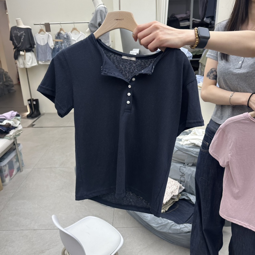 I MFACT韓國東大門代購女士新款時尚推薦26夏季休閑熱賣T恤I MFACTT恤圖色4