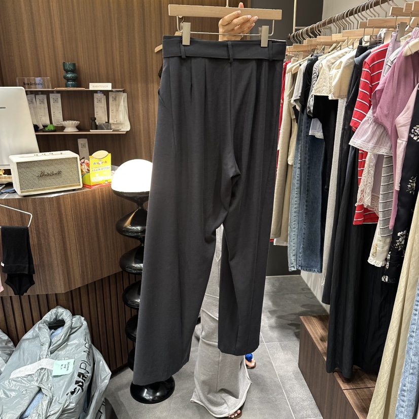 BABYTOUCH韓國直郵女士新品休閑26夏季時尚職業休閑褲含腰帶BABYTOUCH休閑褲