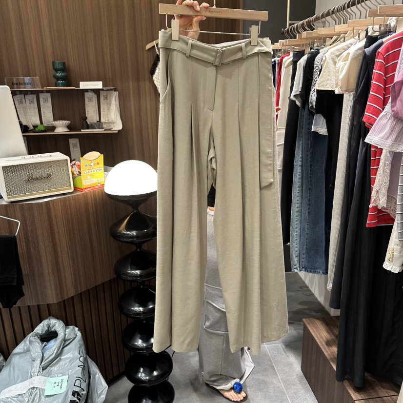 BABYTOUCH韓國直郵女士新品休閑26夏季時尚職業休閑褲含腰帶BABYTOUCH休閑褲圖色1