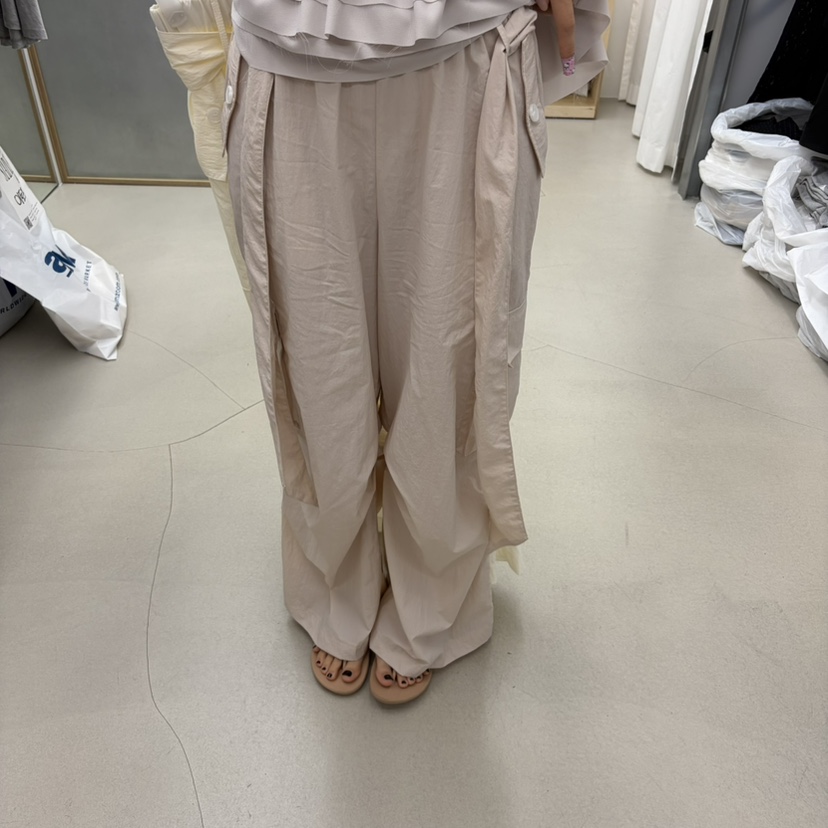 STAINLESS韓國東大門直郵女士新品休閑26春夏休閑褲含腰帶尼龍STAINLESS休閑褲圖色2