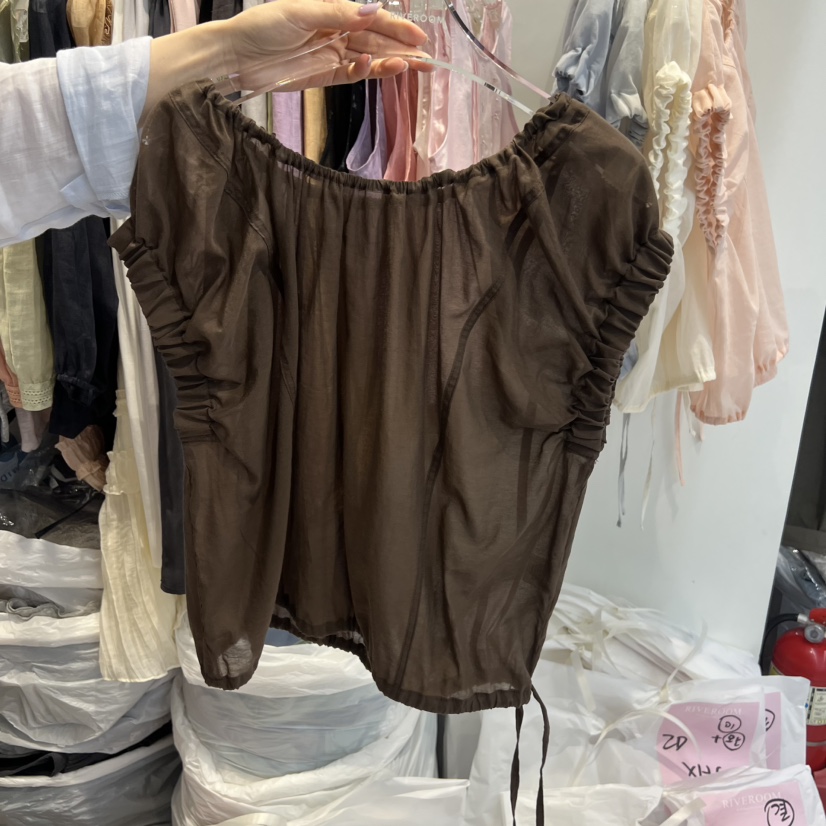 RIVEROOM東大門實拍韓國女裝新品推薦時尚26夏季襯衫蕾絲衫RIVEROOM襯衫/蕾絲衫圖色5