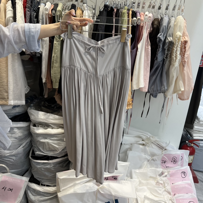 RIVEROOM韓國東大門代購女裝新品人氣26夏季職業休閑褲亞麻RIVEROOM休閑褲圖色4