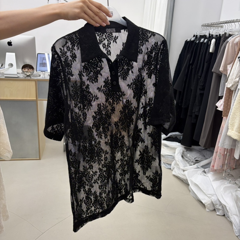 STAINLESS韓國直郵實拍女裝新品休閑人氣26春夏推薦26夏季T恤STAINLESST恤圖色2