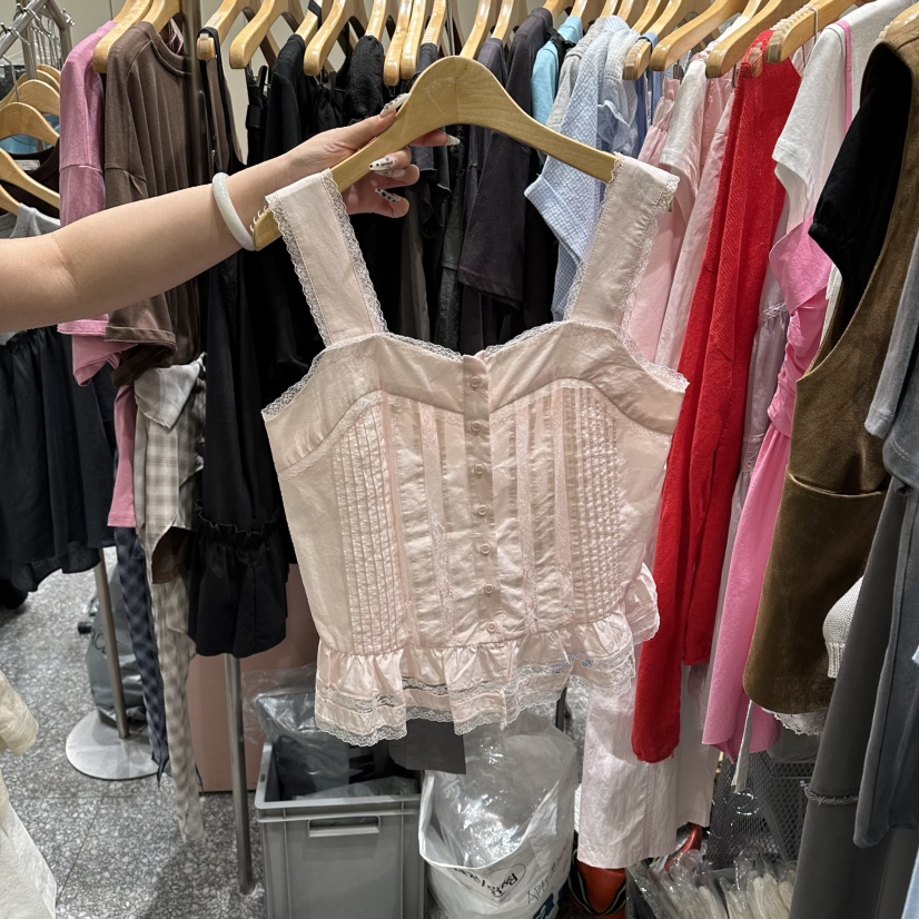 SOF韓國代購女裝新款推薦人氣26春夏熱賣休閑吊帶背心蕾絲SOF吊帶/背心圖色2