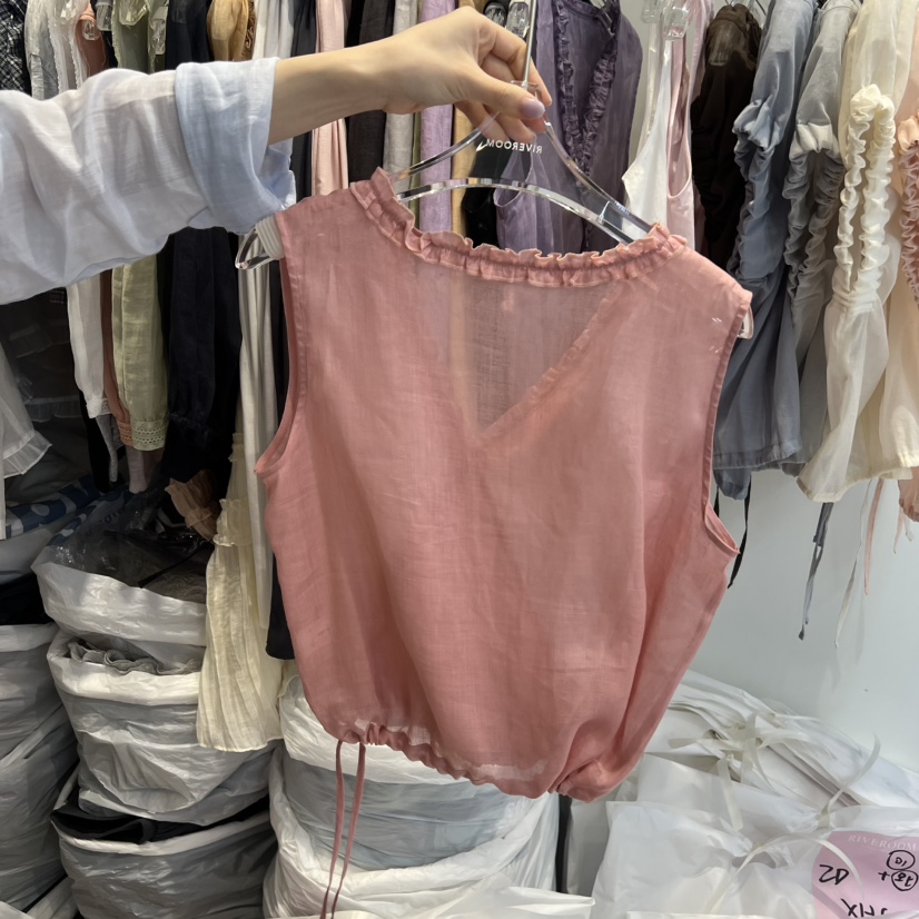RIVEROOM東大門實拍韓國女士新品人氣時尚熱賣26春夏吊帶背心RIVEROOM吊帶/背心