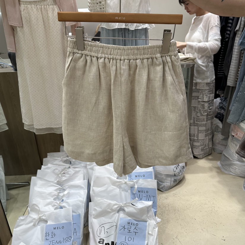 MELO韓國東大門直郵女士新品人氣職業26夏季推薦短褲亞麻MELO短褲圖色3