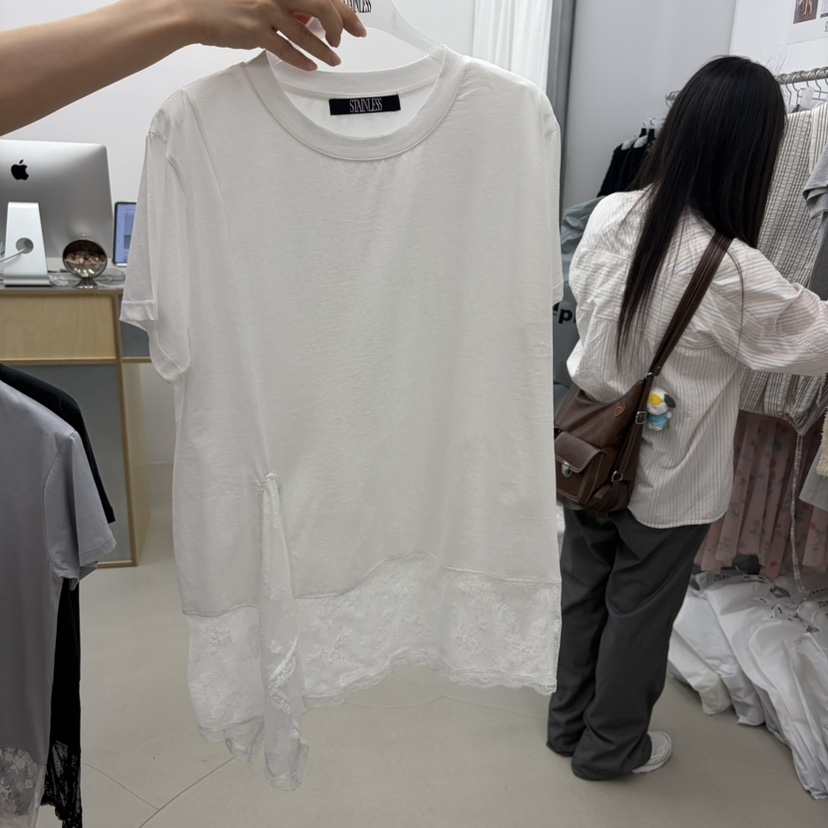 STAINLESS韓國代購女裝新品時尚休閑26春夏人氣職業26夏季T恤STAINLESST恤圖色1