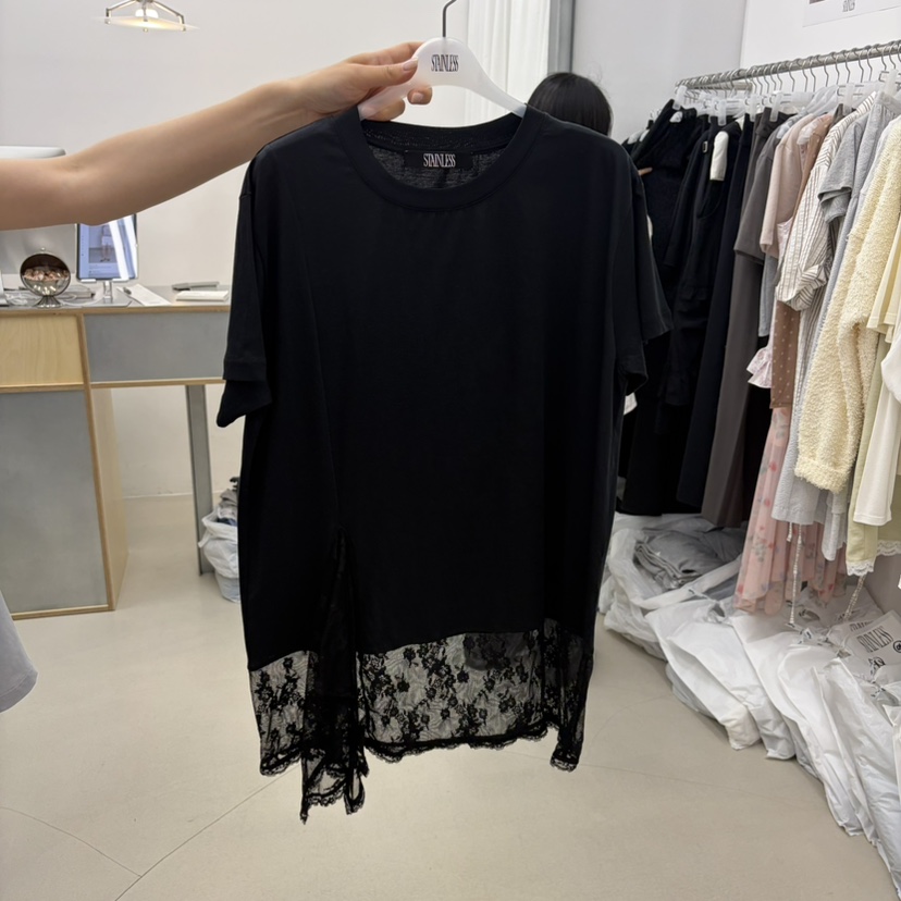 STAINLESS韓國代購女裝新品時尚休閑26春夏人氣職業26夏季T恤STAINLESST恤圖色3