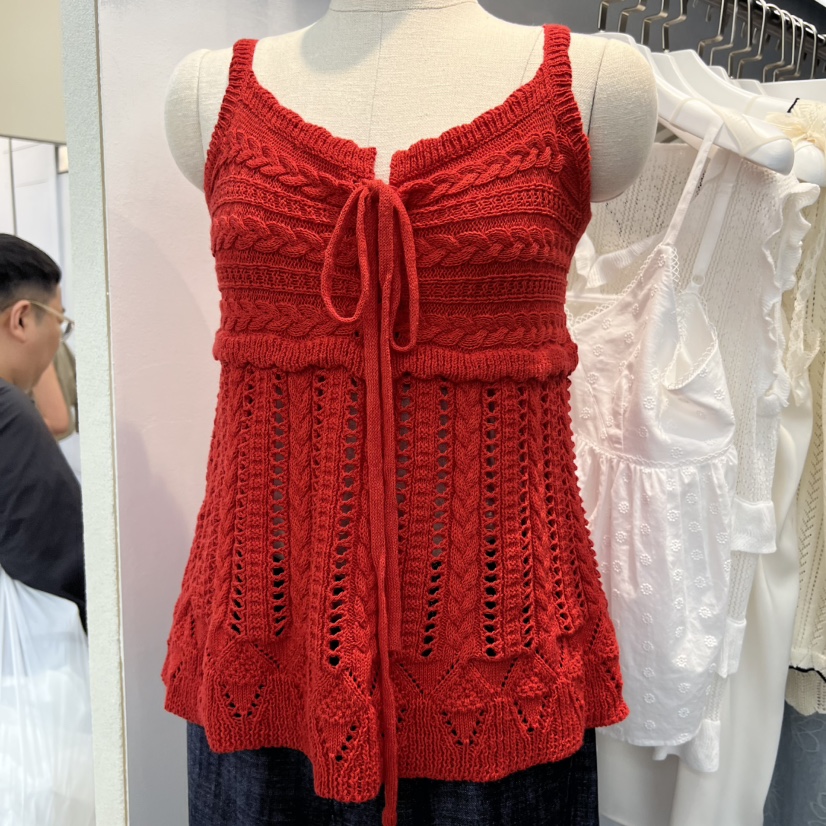 OUS/INCH-L韓國直郵女裝新款時尚26春夏休閑吊帶背心手工OUS/INCH吊帶/背心圖色2
