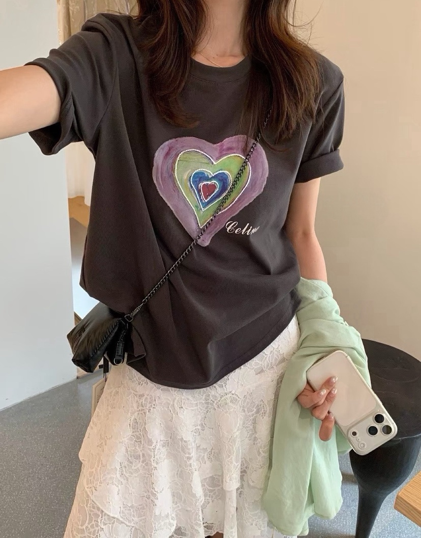 SYMBOL東大門實拍韓國女士新品職業推薦26春夏26夏季人氣T恤SYMBOLT恤圖色2