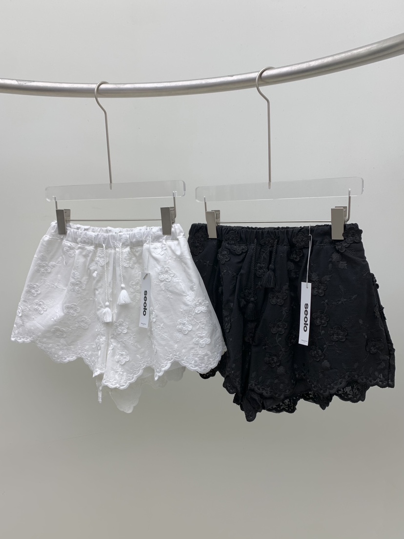 SEOLO韓國直郵實拍女裝新款26夏季人氣時尚26春夏短褲蕾絲Seolo seoul短褲