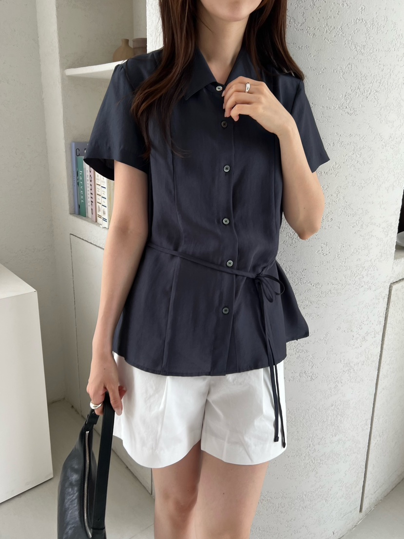 2ND GATE韓國直郵女裝新品休閑人氣26夏季襯衫蕾絲衫含腰繩2ND GATE襯衫/蕾絲衫