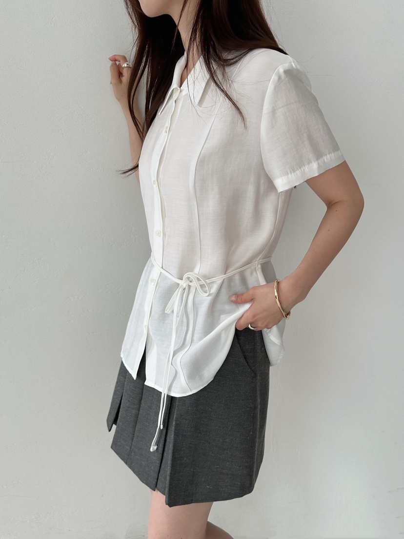 2ND GATE韓國直郵女裝新品休閑人氣26夏季襯衫蕾絲衫含腰繩2ND GATE襯衫/蕾絲衫