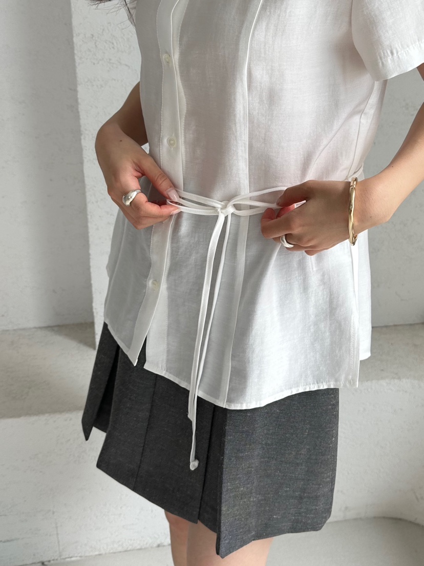 2ND GATE韓國直郵女裝新品休閑人氣26夏季襯衫蕾絲衫含腰繩2ND GATE襯衫/蕾絲衫